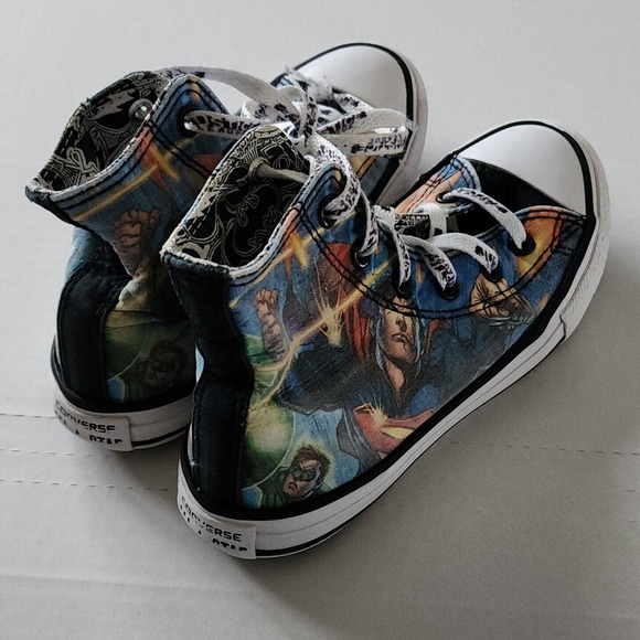 Converse Justice League Superman Batman Chuck Taylor All-Star High Youth Size 1 - Picture 3 of 10